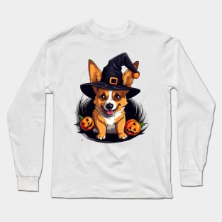 Halloween Pembroke Welsh Corgi Dog #2 Long Sleeve T-Shirt